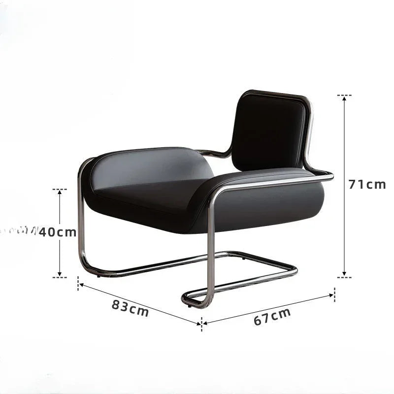 Nordic Living Room Chairs Metal Armchair Design Single Person Chairs with Backrest Luxury Comfortable Chair Modern Furniture