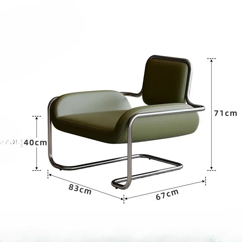 Nordic Living Room Chairs Metal Armchair Design Single Person Chairs with Backrest Luxury Comfortable Chair Modern Furniture