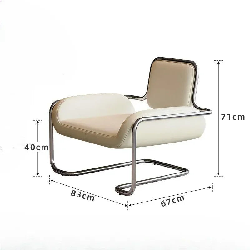 Nordic Living Room Chairs Metal Armchair Design Single Person Chairs with Backrest Luxury Comfortable Chair Modern Furniture
