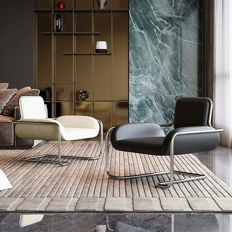 Nordic Living Room Chairs Metal Armchair Design Single Person Chairs with Backrest Luxury Comfortable Chair Modern Furniture